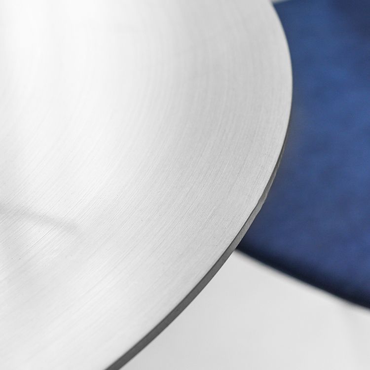 Industrial Dining Table Stainless Steel Table with Pedestal Base for Dining Room