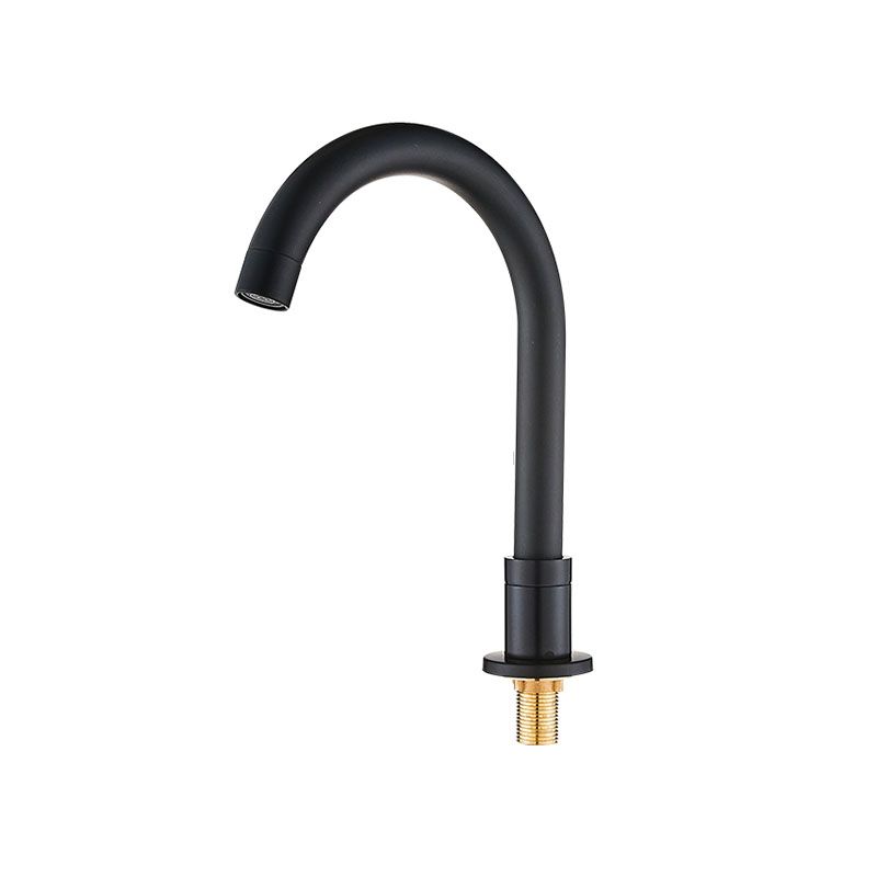 Contemporary Bathroom Faucet Deck Mounted Copper Low Arc Swivel Roman Tub Faucet Set