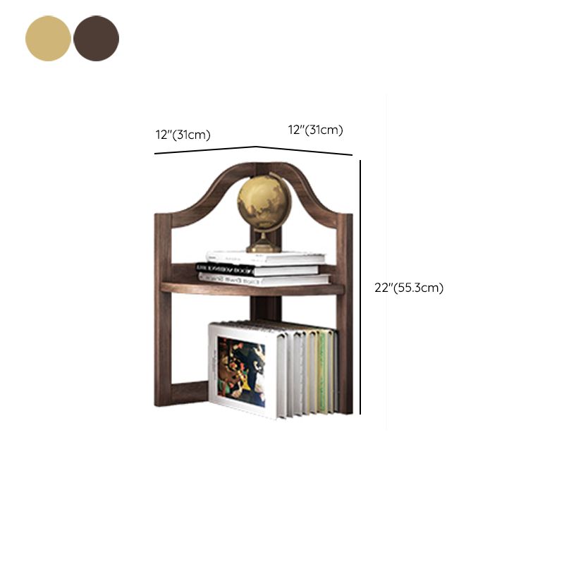 Modern Style Open Back Bookshelf Vertical Wooden Bookcase with Shelves