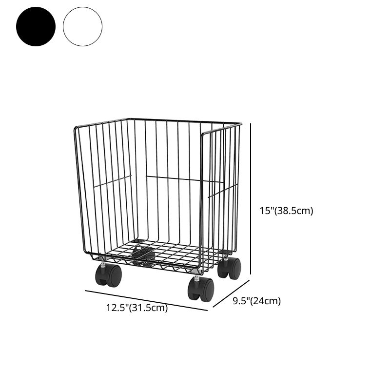 Modern Style Bookshelf Standard Closed Back Metal Bookcase for Home with Wheels