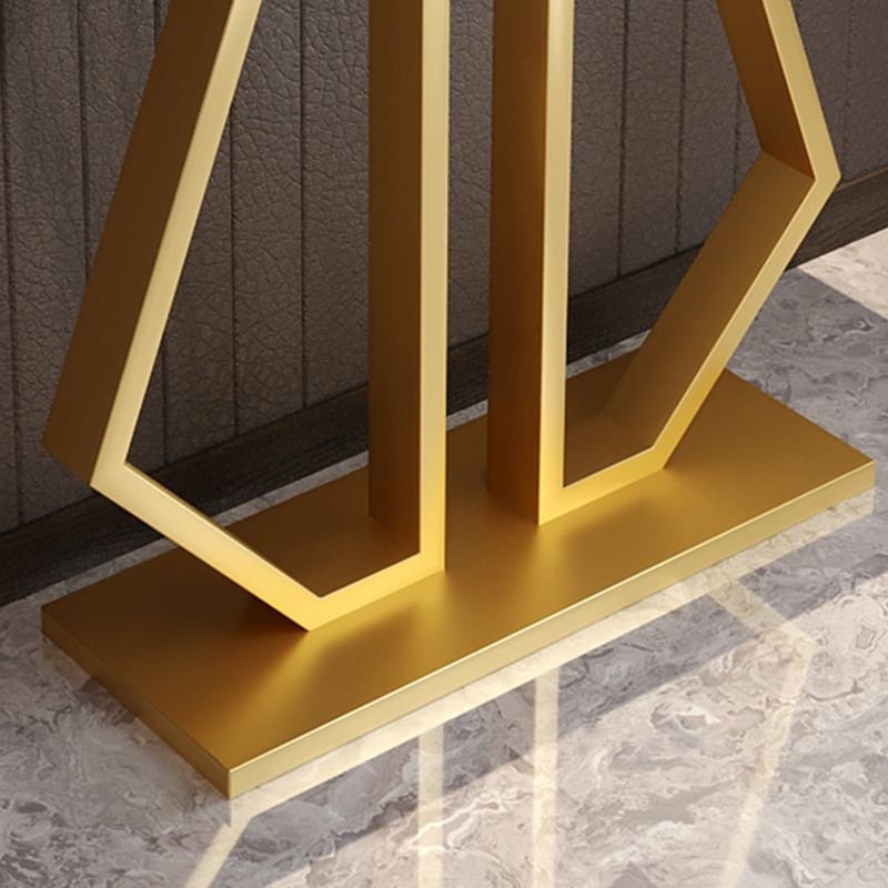 Glam Console Accent Table 11.81" W Sofa Console Table in Marble