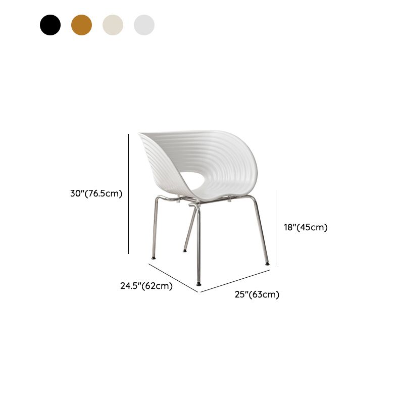 Industrial Style Arm Chair Plastic Indoor Dining Chair for Living Room