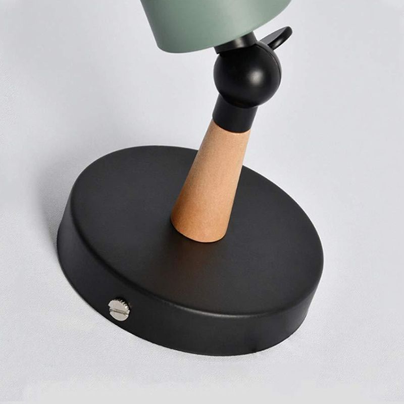 Contemporary Wood Wall Light Flush Mount Macaron Lighting for Living Room