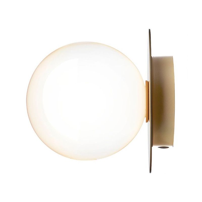 Traditional 1 - Light Globe Bath Lighting Solid Brass and Glass Bathroom Vanity Fixture