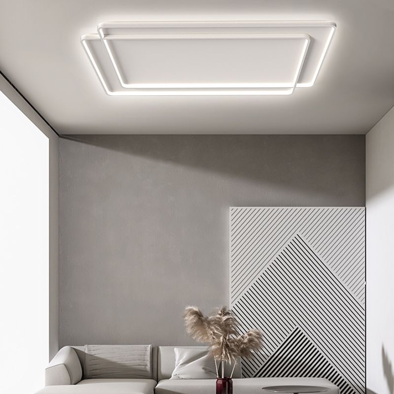 White Simplicity Flush Mount Lighting LED Flush Mounted Ceiling Lights for Dining Room