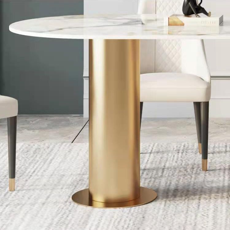 Nordic Glam Sintered Stone Oval Dining Table Set 1/4/5/7 Pieces Dining Set