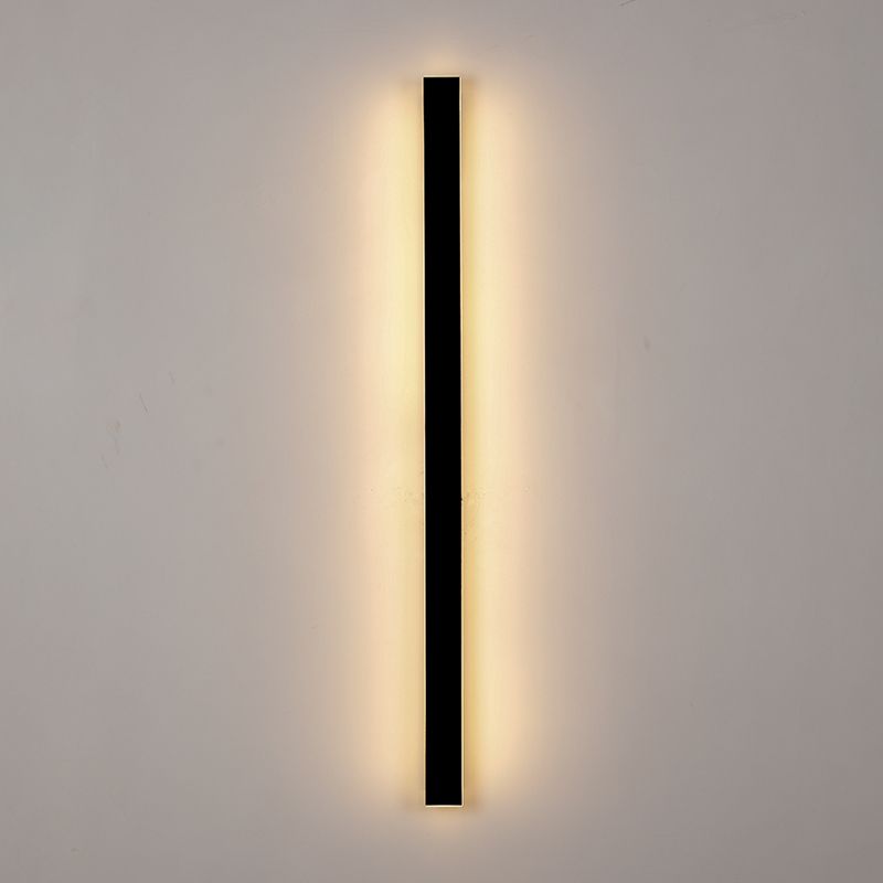 Forma de forma lineal. Media de pared de metal moderna 1 iluminación de montaje de pared de luz en negro