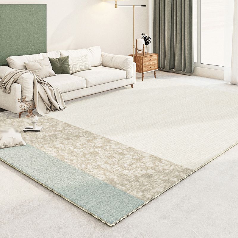 Fancy Modern Rug Grey Polyester Area Rug Geometric Print Anti-Slip Rug for Drawing Room