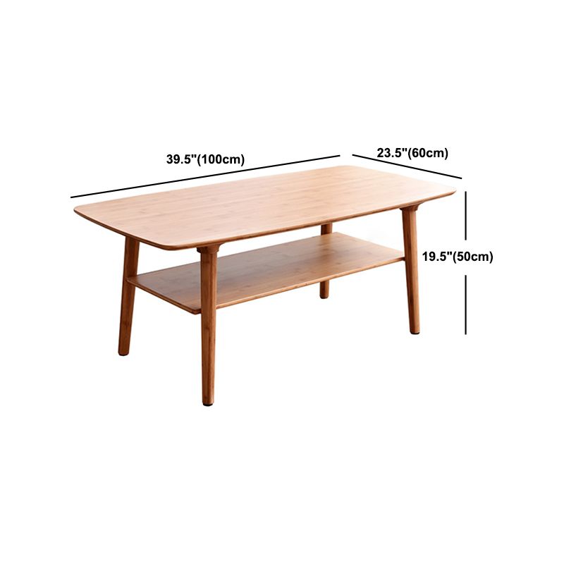 Scandinavian Style Coffee Cocktail Table Solid Wood 4 Legs Coffee Table