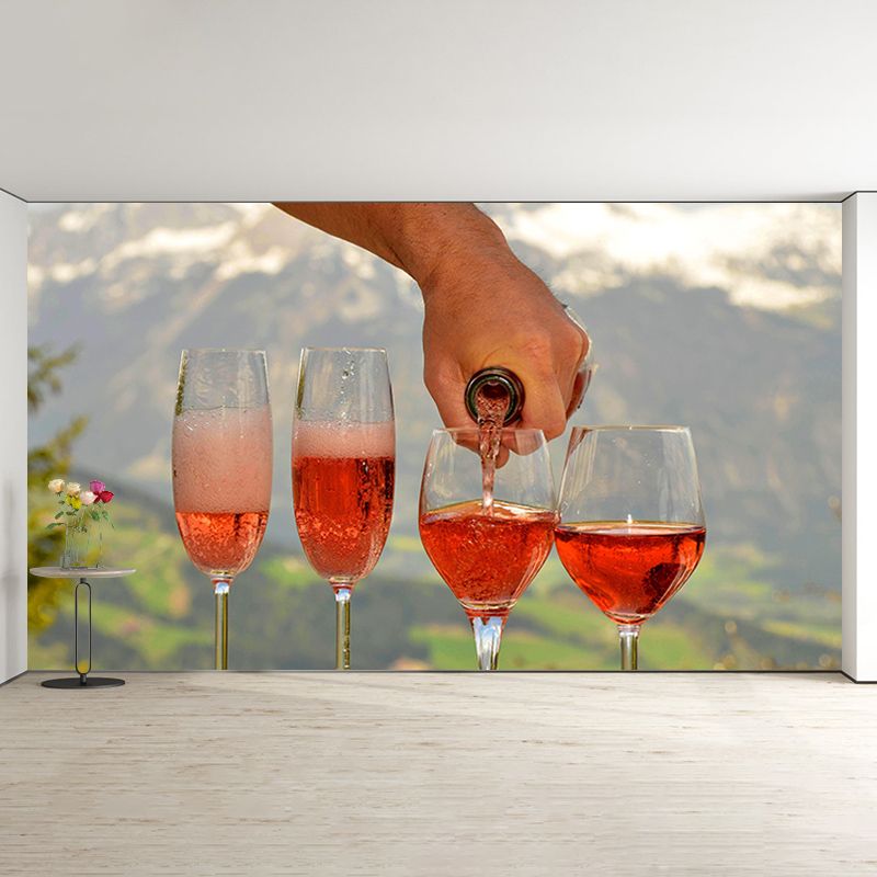 High Alcohol Content Wall Mural for Pub Mildew Resistant Wall Covering