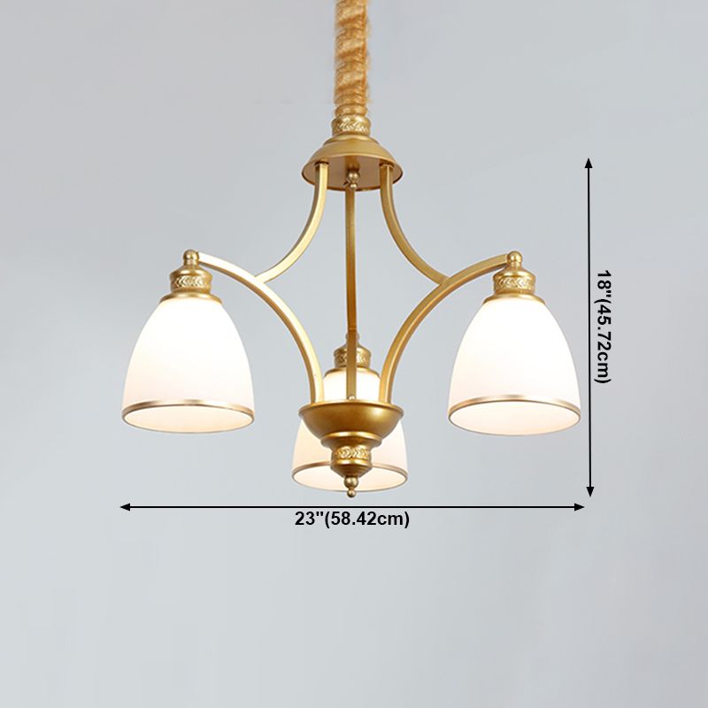 Lustre de lustre géométrique américain lustres en métal avec une teinte en verre