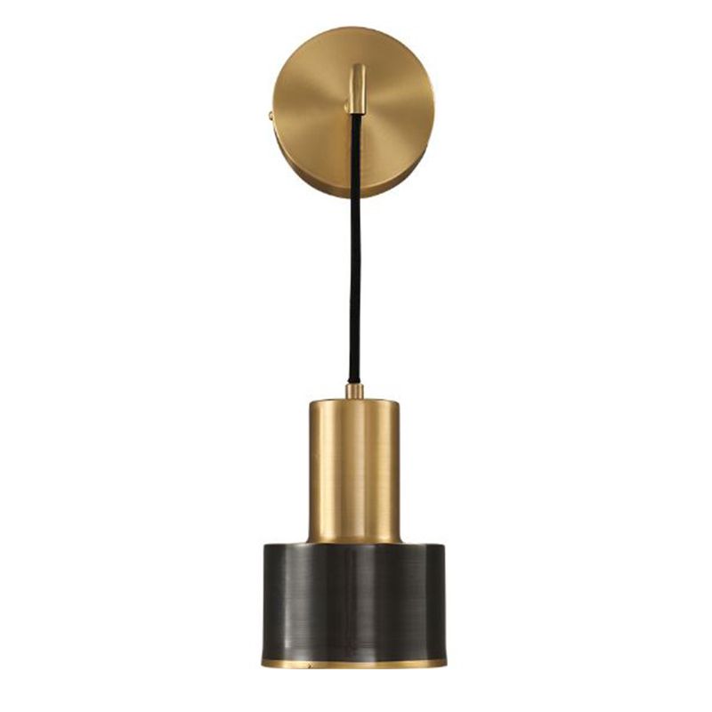 Metal Cylinder Wall Sconce Light Modern 1-Light Wall Sconce Lighting