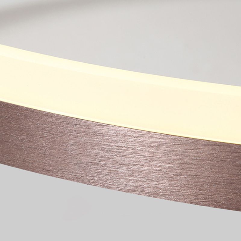 Luminaire de plafond circulaire de style moderne, plafonnier semi-encastré en métal multi-lumières