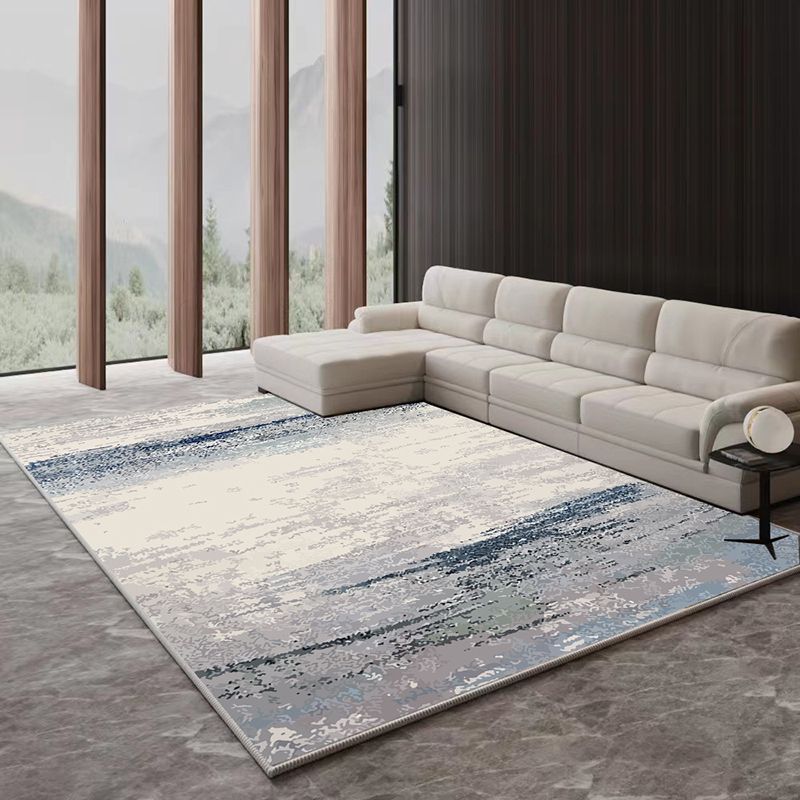 Modern Abstract Rug Gradient Imitation Cashmere Rug Non-slip Area Carpet for Living Room