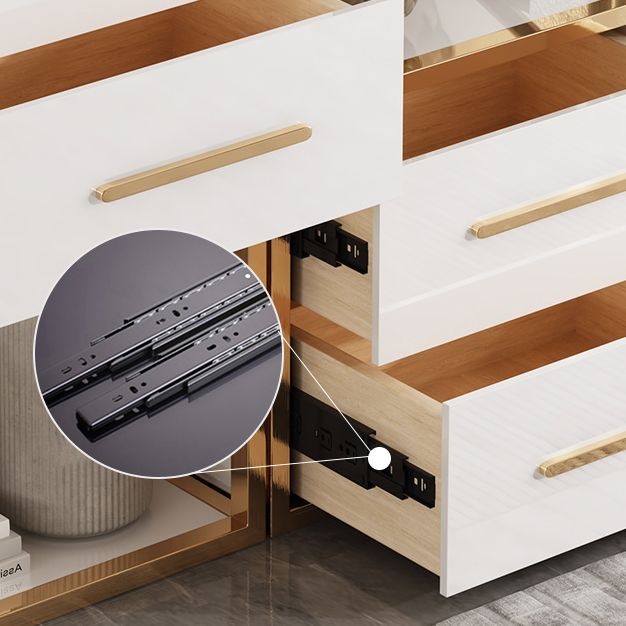 Glam Style Bookshelf Open Back Bookcase for Home Office and Study Room