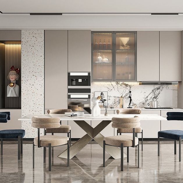 Sillas de comedor de metal estilo moderno Sillas de comedor sin brazos para cocina