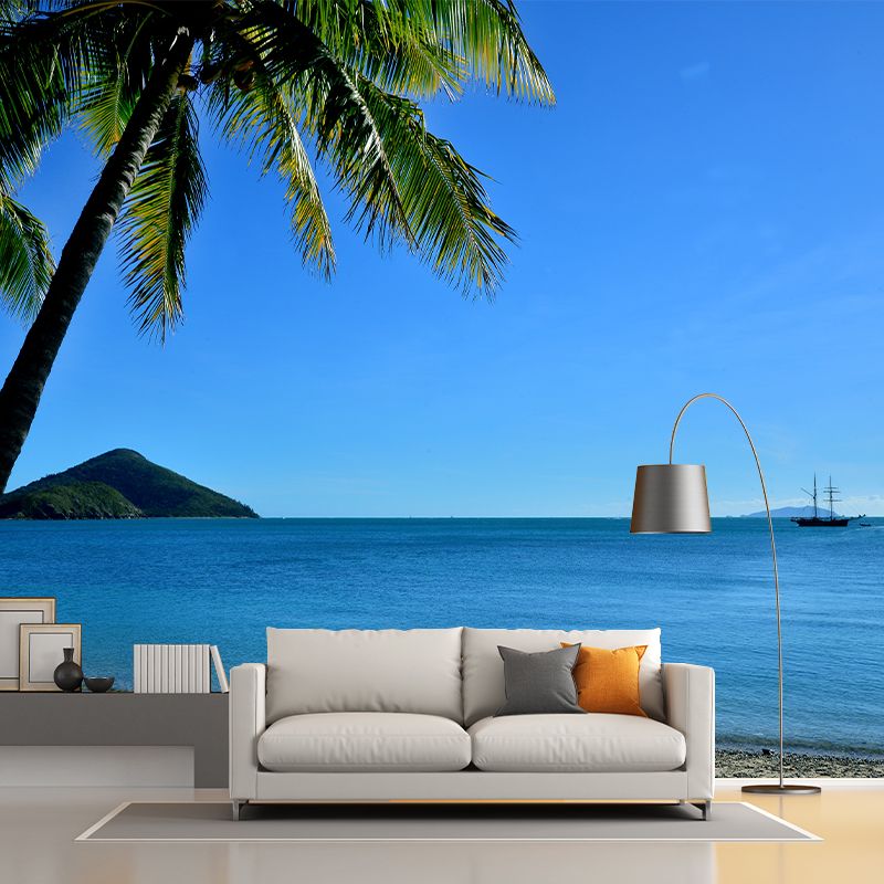 Seashore Landscape Removable Wall Mural for Gust Room, Moisture Resistant