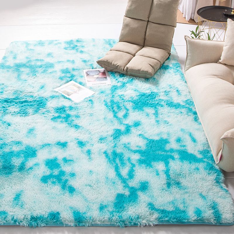 Minimalist Tie Dye Indoor Rug Multicolor Polypropylene Carpet Pet-Friendly Machine Washable Anti-Slip Rug for Living Room
