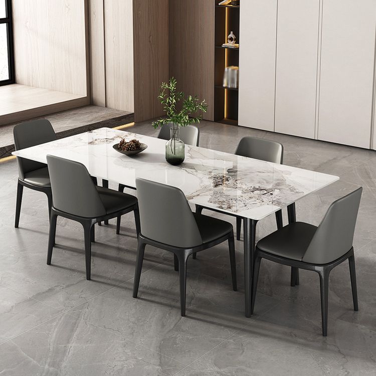 Modern Style Sintered Stone Dining Table Set 1/4/5/7 Pieces Dining Set for Kitchen