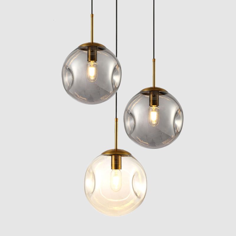 Unregelmäßiger Glasball 1-Licht-Mini-Anhänger Leuchtt moderne minimalistische Hängende Beleuchtung für Esszimmer Küche