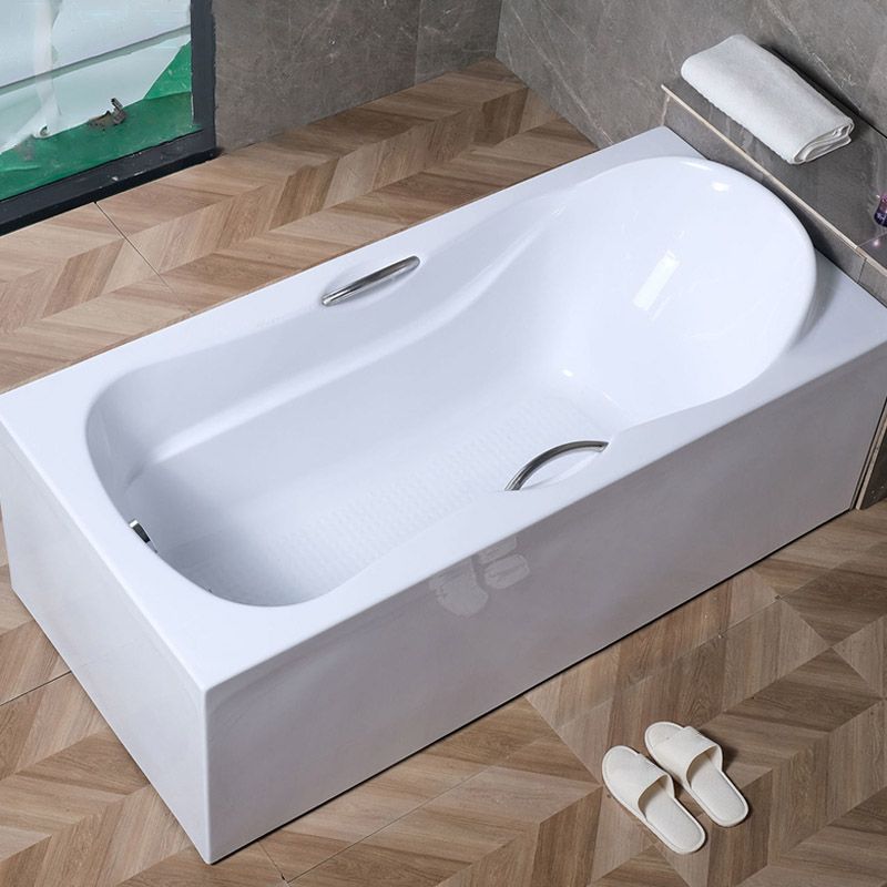 Modern Style Freestanding Bath Tub Acrylic Soaking Bathtub in White