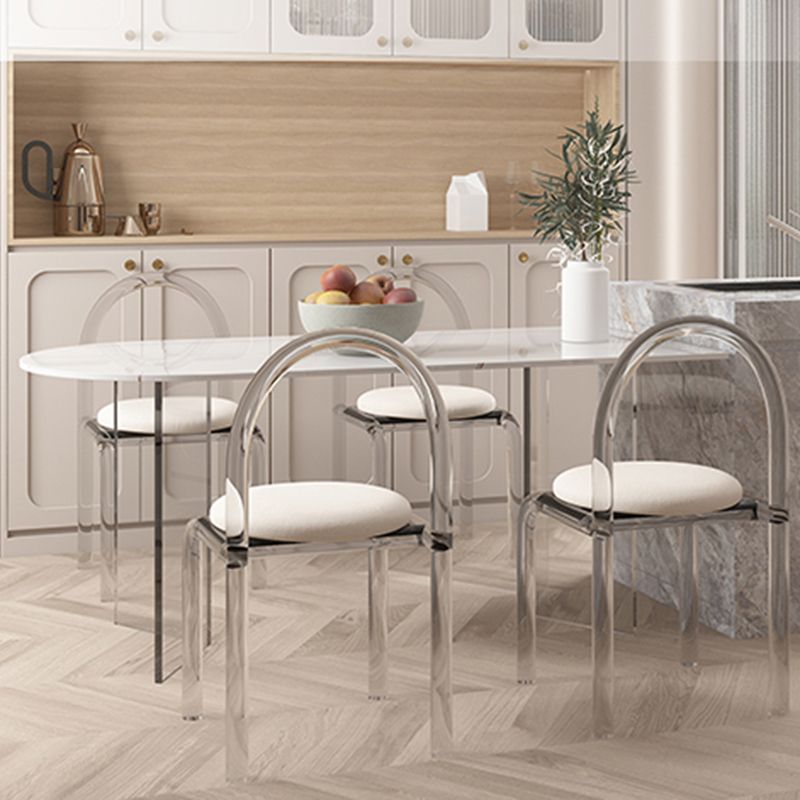 Modern Irregular Shape Table Sintered Stone Table with Double Pedestal