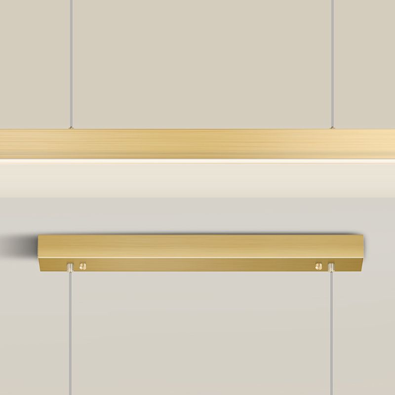 Linear Isola Pendant Gold Gold Modern Benice a sospensione Luce per sala da pranzo