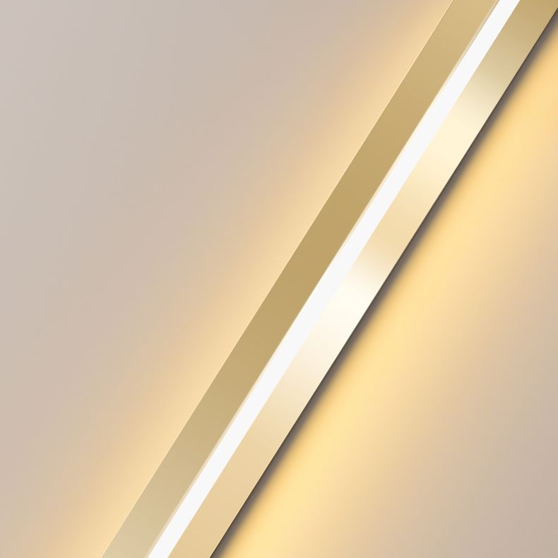 Linear Shape Metal Wall Light Modern Style Single Light Wall Lighting Idea