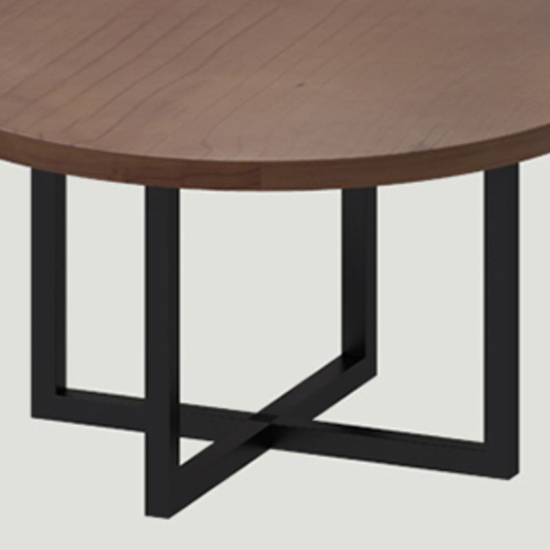 Round Dining Set 1/2/9 Pcs Solid Wood Dining Table with Metal Chairs