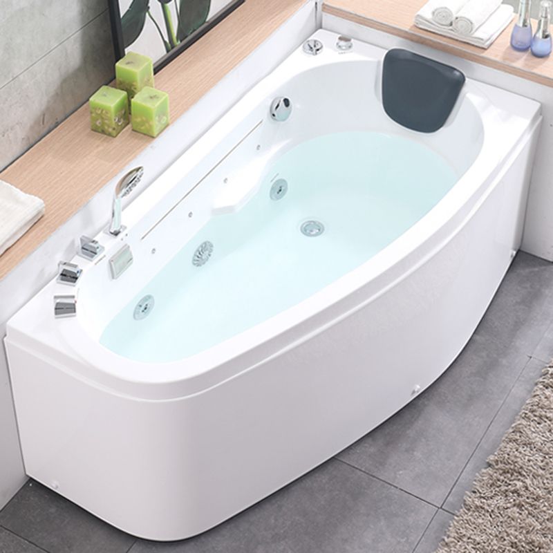 Modern Free Form Bathtub with Drain and Overflow Trim Acrylic Bath
