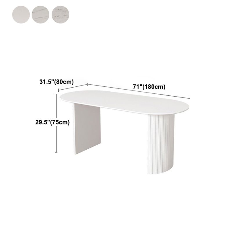 Sintered Stone Esstisch Einfachheit Doppelte Sockstisch für Esszimmer