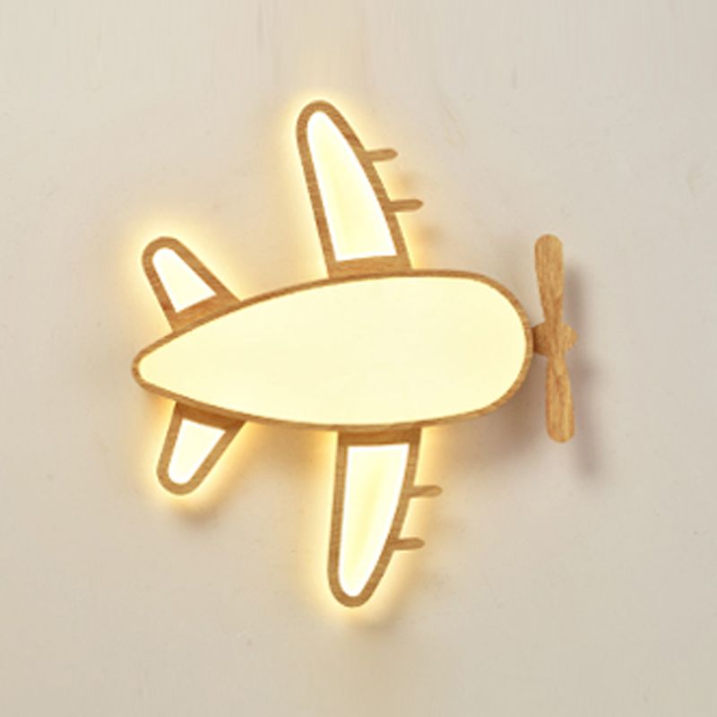 Appareils d'éclairage contemporains de plafond affleurants légers montés au plafond en bois de forme d'avion