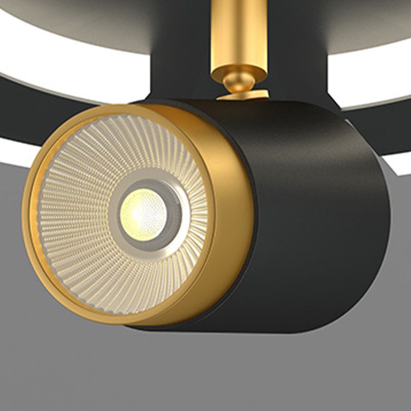 LED Flush Mount Light with Spotlights Modern Ceiling Lamp for Foyer Bedroom