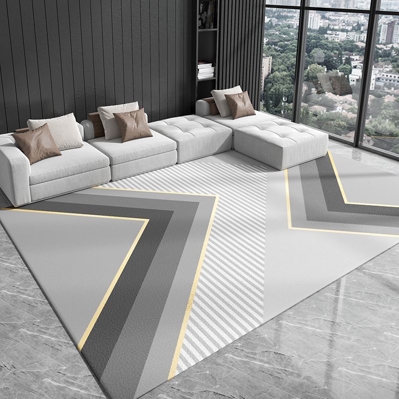 Casual huizen Decoratie Tapijt Grijze geometrie Print tapijt polyester Polyester Niet-slip achtergrondgebied Tapijt