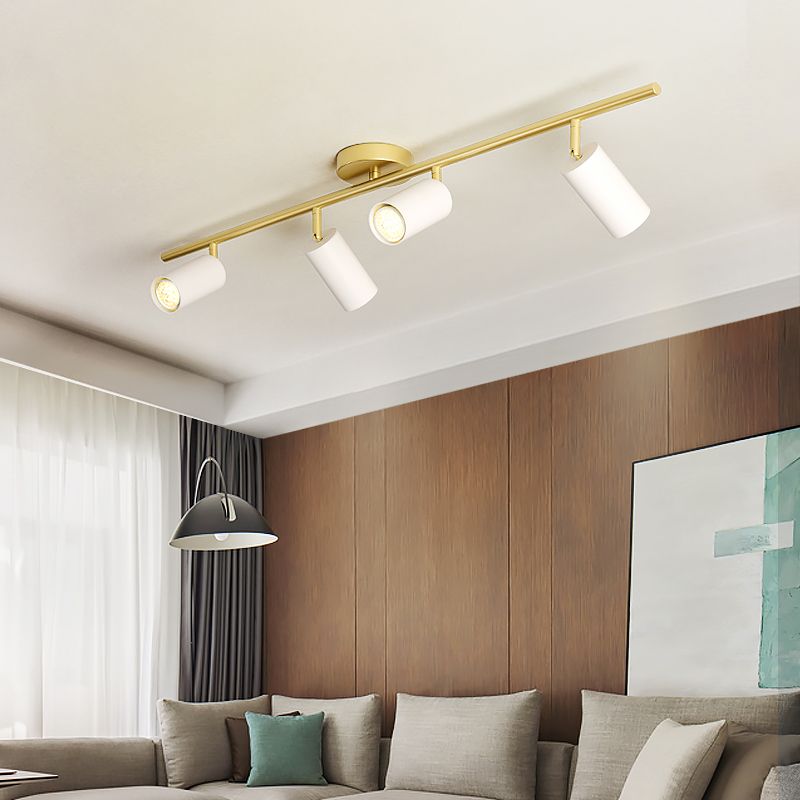 Metal Half Cylinder Flush Ceiling Light Modern Multi-Lights Flush Ceiling Light Fixtures