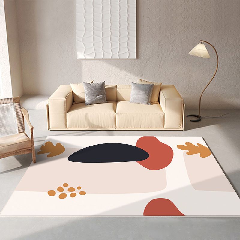 Modern Rug Polyester Color Block Indoor Rug Washable Rug for Drawing Room