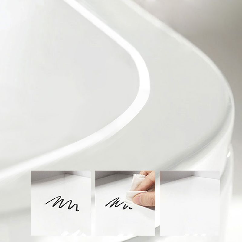 Rectangle Acrylic Soaking Bathtub Contemporary White Drop-in Bathtub