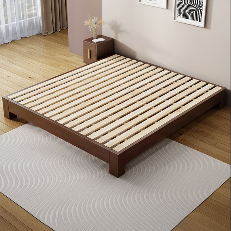 Scandinavian 9.84 " Tall Solid Color Wooden Platform Bed Frame