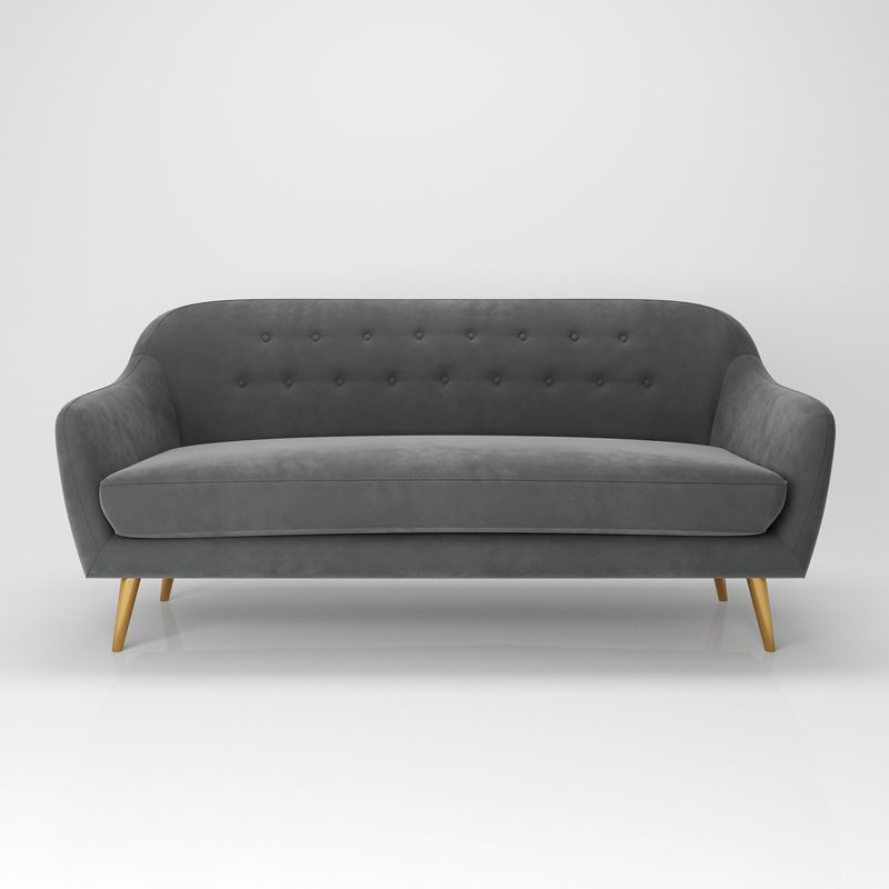 Modern Flared Arm Sofa with Tufted Back for Apartment 32.28" H