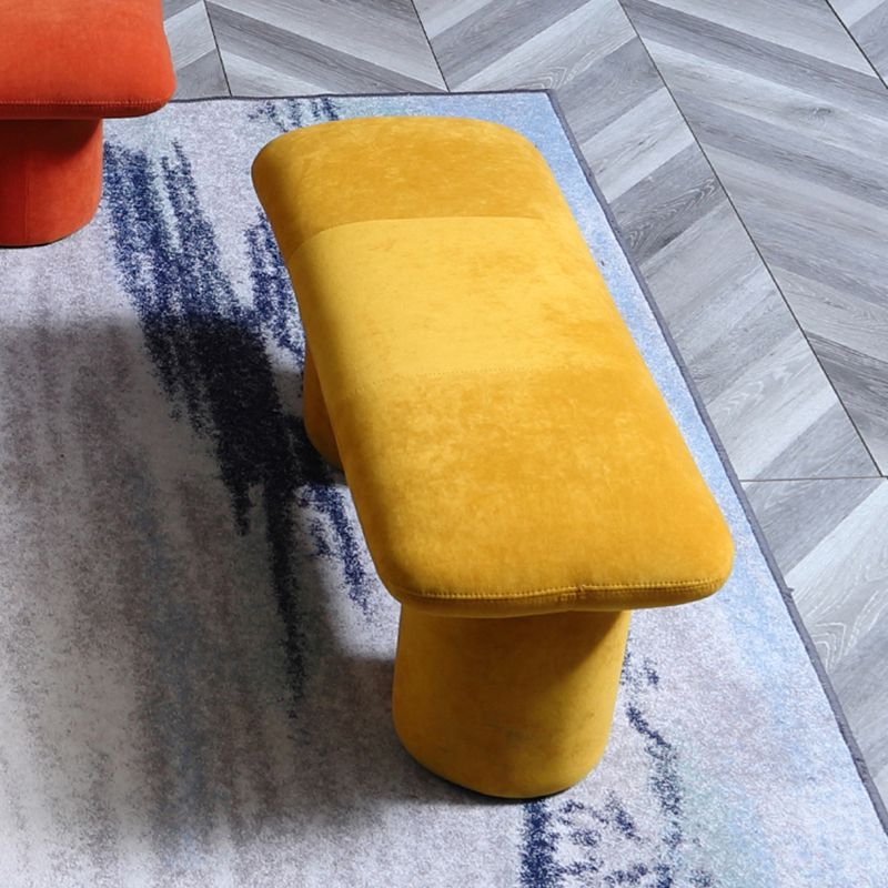 Modern Velvet Boucle Pouf Plain Rectangle Water Resistant Sherpa Pouf