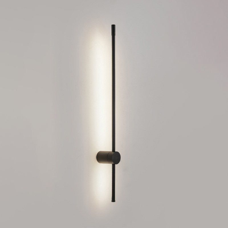 Forma de pared de metal de forma lineal estilo moderno de pared de 2 luces de luz de pared