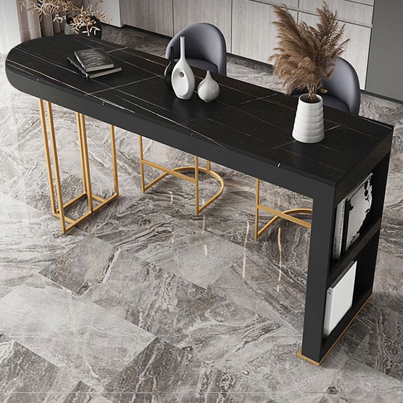 Contemporary Sintered Stone Dining Bar Table for Kitchen Dining Room