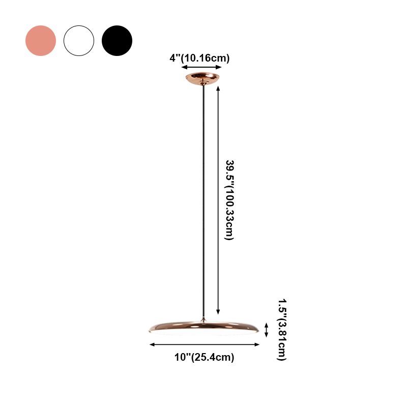 Electroplate Metal LED Hanging Lamp in Modern Style Acrylic Circular Pendant Light for Dining Room