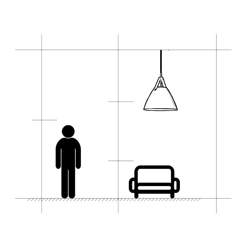 Apparecchio conico a ciondolo a ciondolo lampada a sospensione in metallo minimalista per sala da pranzo