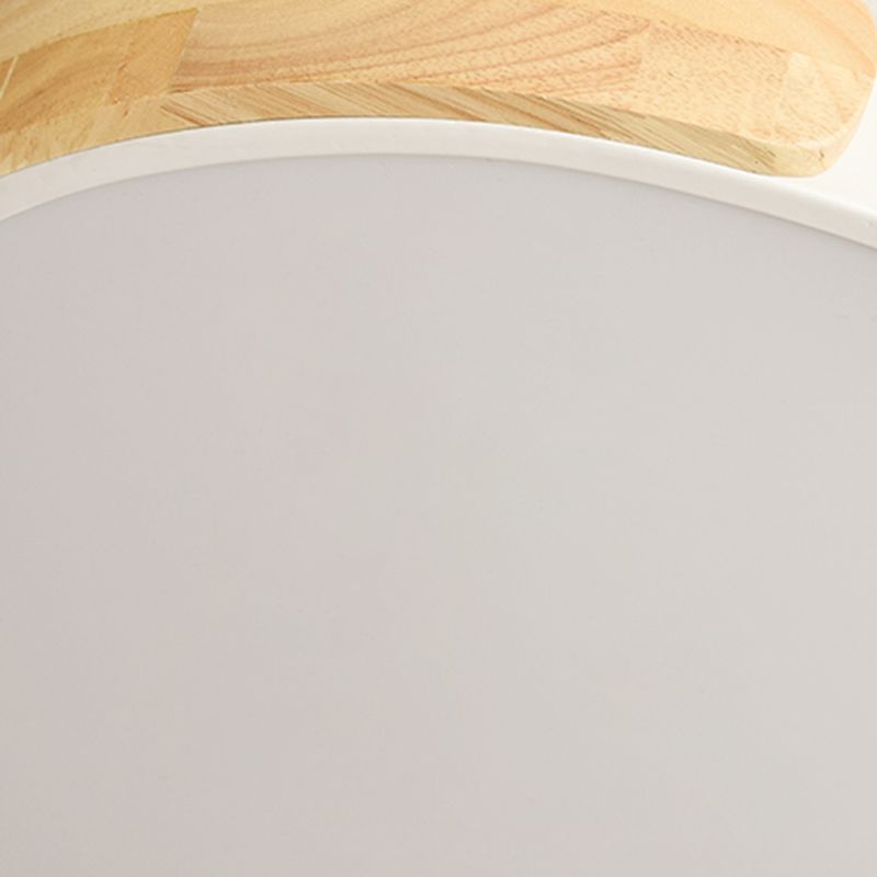 Round Shape LED Ceiling Lamp Macaroon Modern Simple Style Iron 1 Light Flush Mount for Corridor