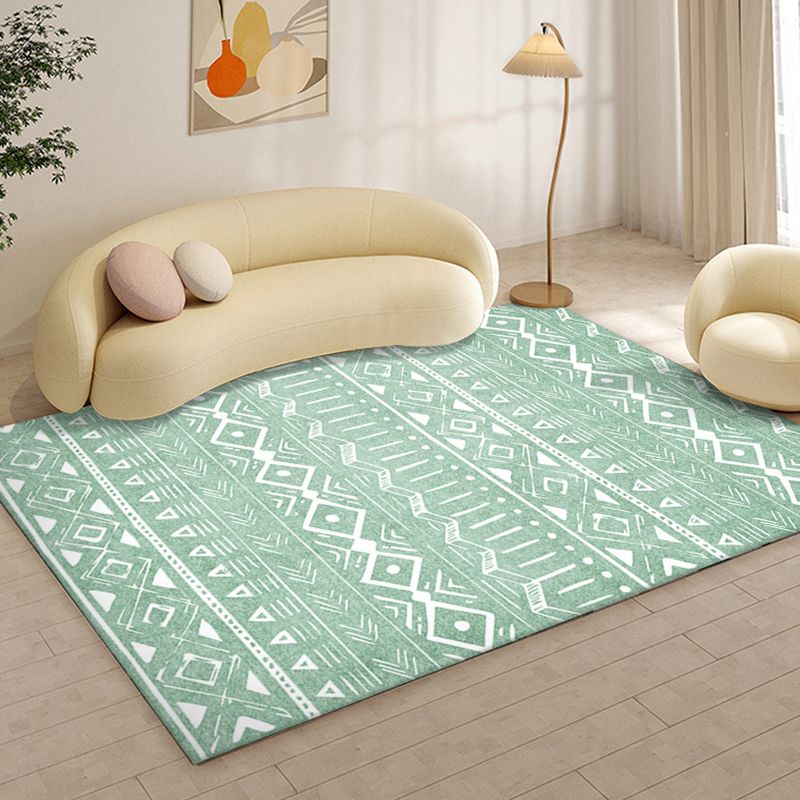 Southwestern Graphic Print Rug Polyester Indoor Carpet Non-Slip Backing Area Rug for Living Room