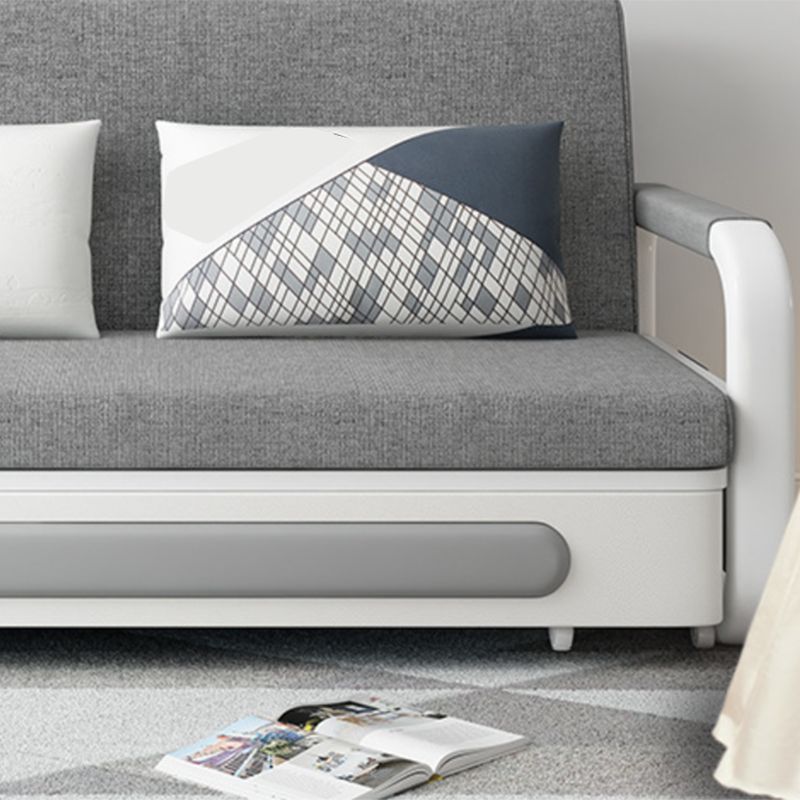 33.46" H Contemporary Cotton Blend Square Arm Sofa Bed for Living Room