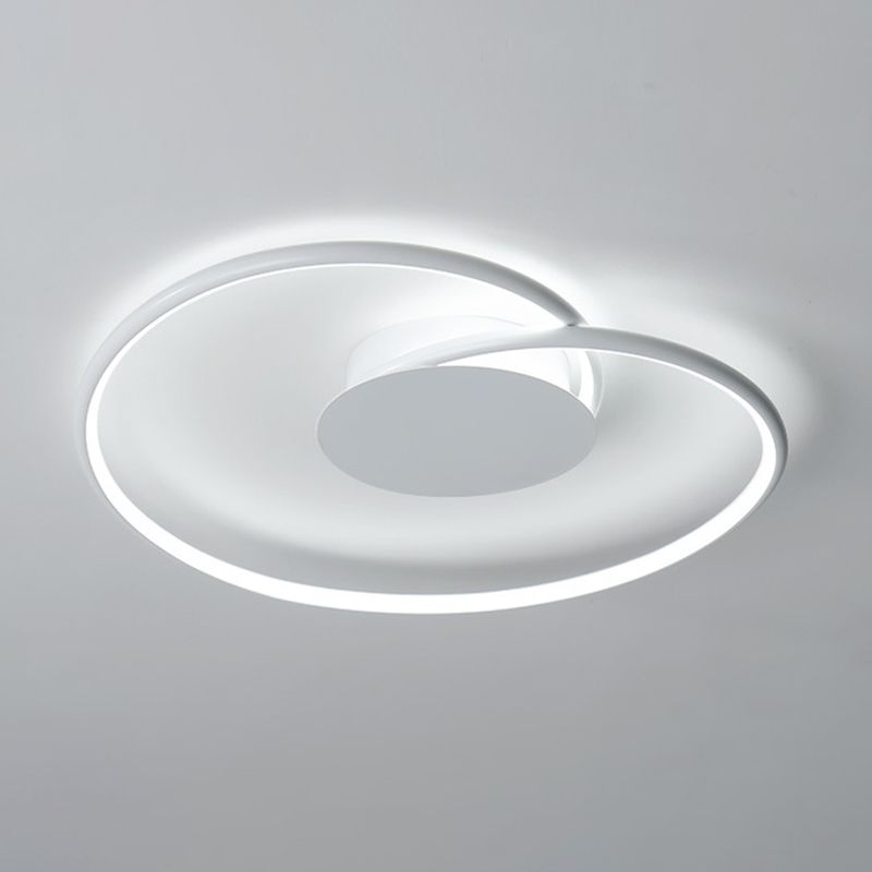 Single White Flush Mount Lighting Unique Ceiling Light for Living Room