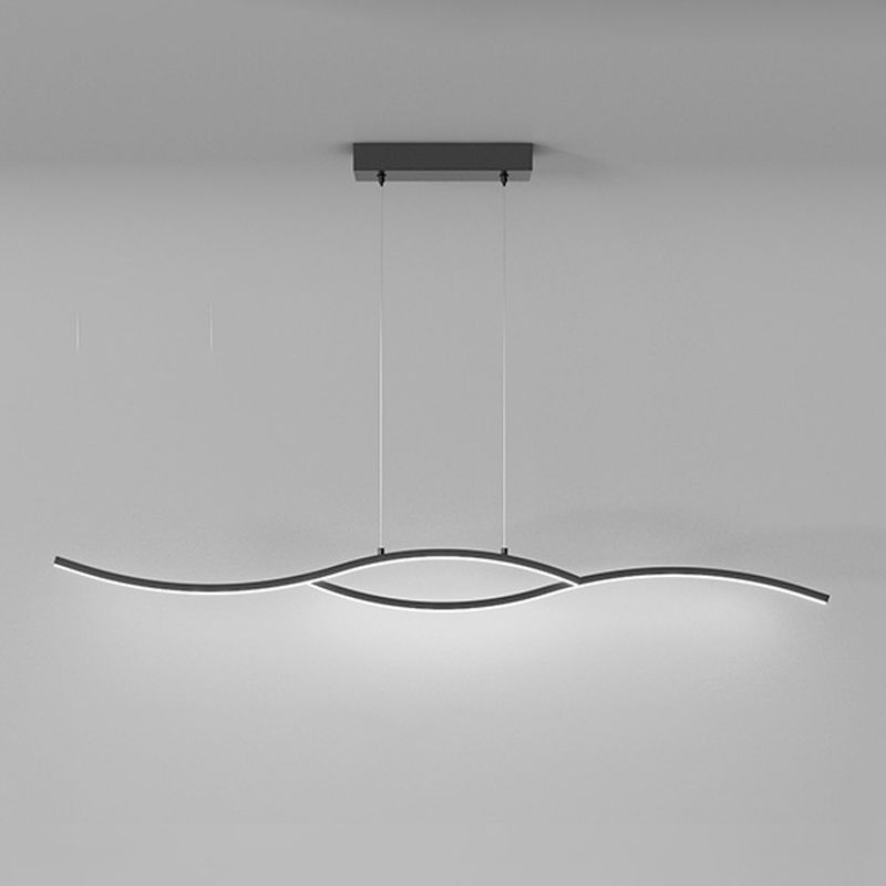 2-Light Modern Island Lighting Black/White LED Ceiling Light for Bedroom
