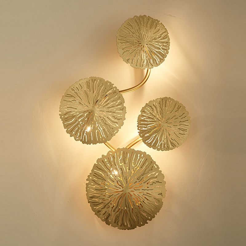 Éclairage mural de forme multiples uniques Éclairage mural métallique de style moderne en laiton